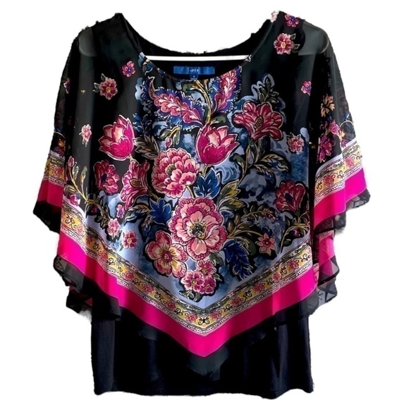 Apt 9 flowy floral blouse top comfy casual - Picture 1 of 7